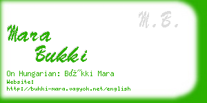 mara bukki business card